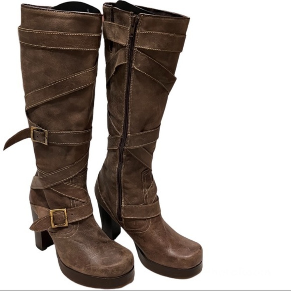 STEVE MADDEN Vintage Y2K RARE Platform Bratz Knee High Boots 38